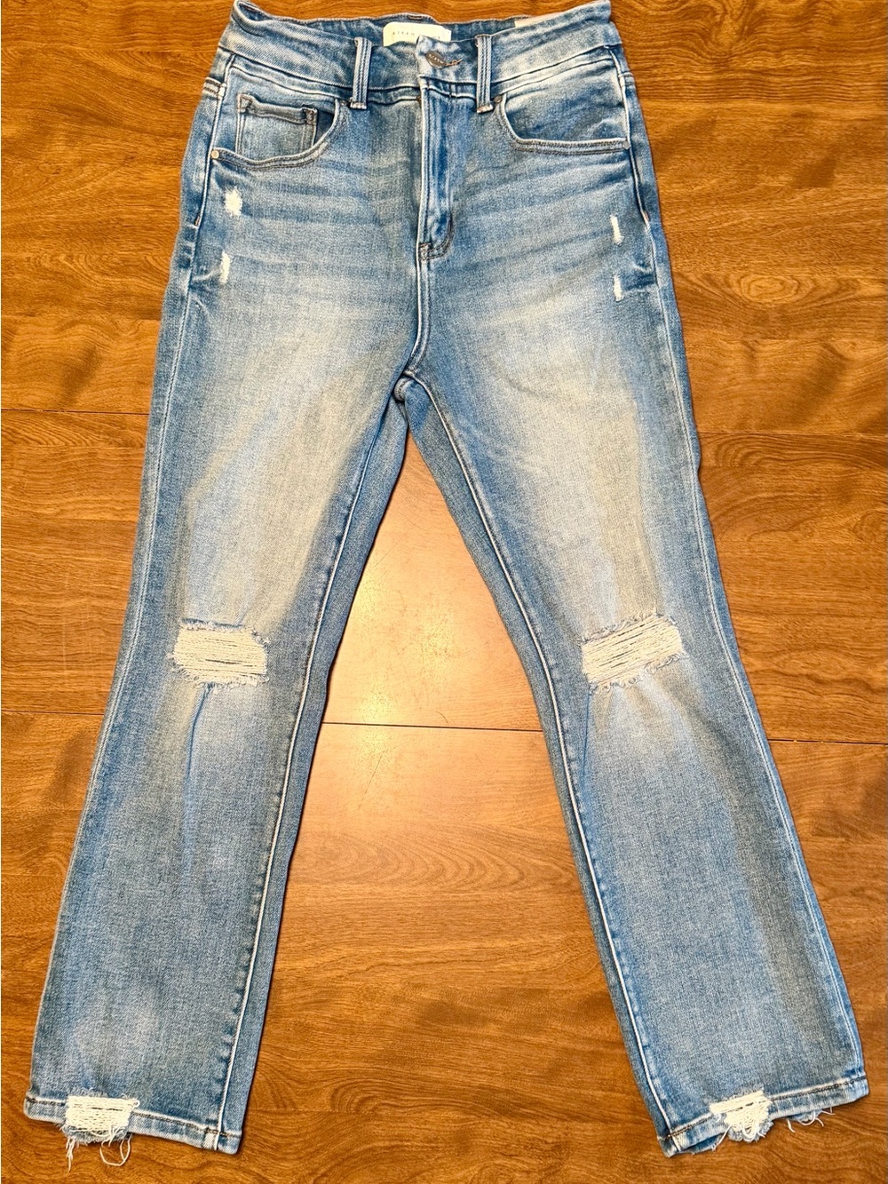 Risen Knox RDP5783 High Rise Crop Straight Jeans 5/27 Distressed NWOT